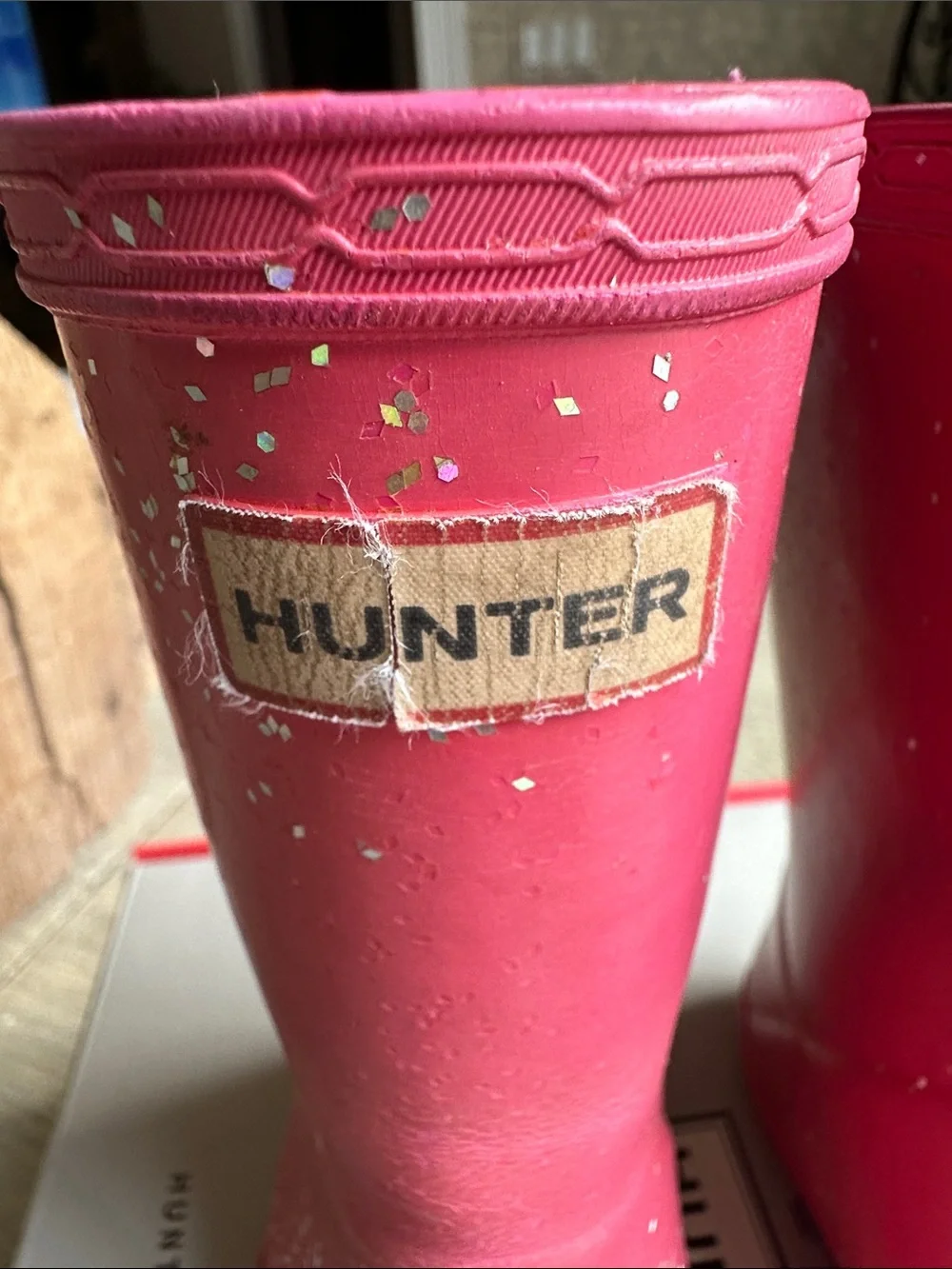 Hunter Kids Pink Waterproof Rain Boots